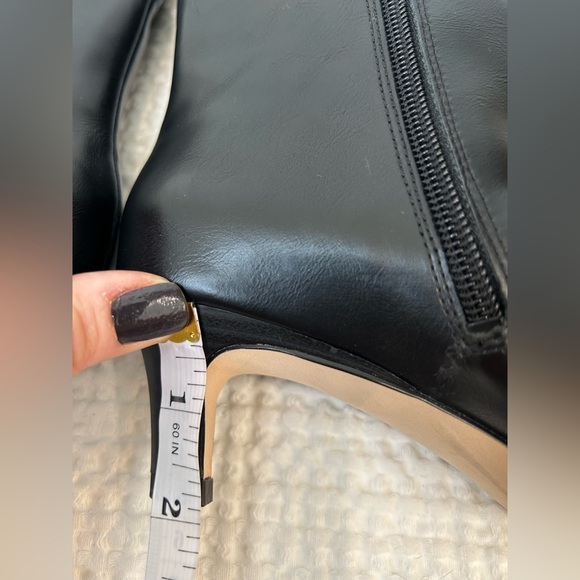 NORDSTORM RACK - Black Dauphine Kitten Heel Knee High Boot Size 6 - Picture 8 of 11